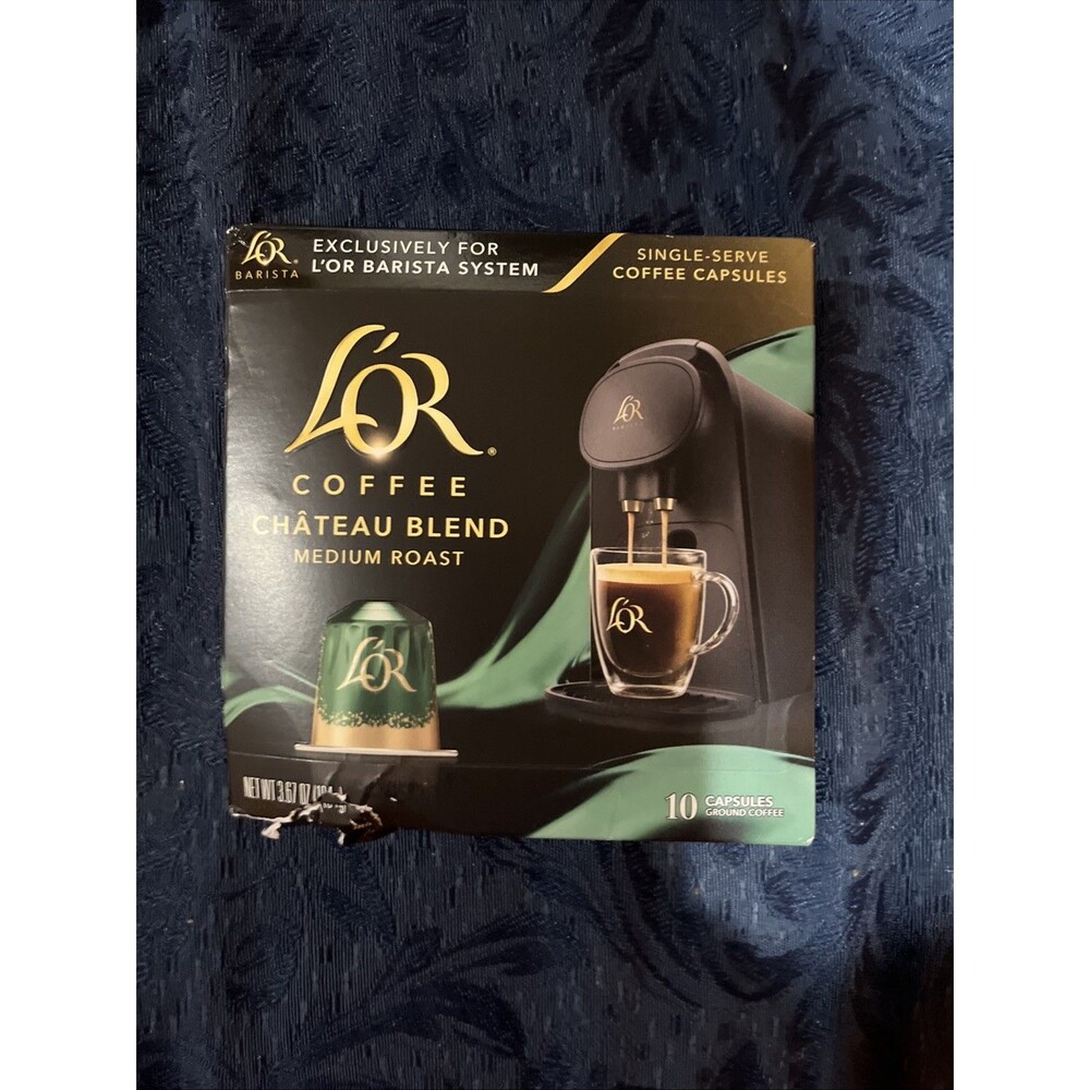 *2027-04* L'or Coffee Pods, 10 Count Chateau Medium Roast Blend, Single-serve